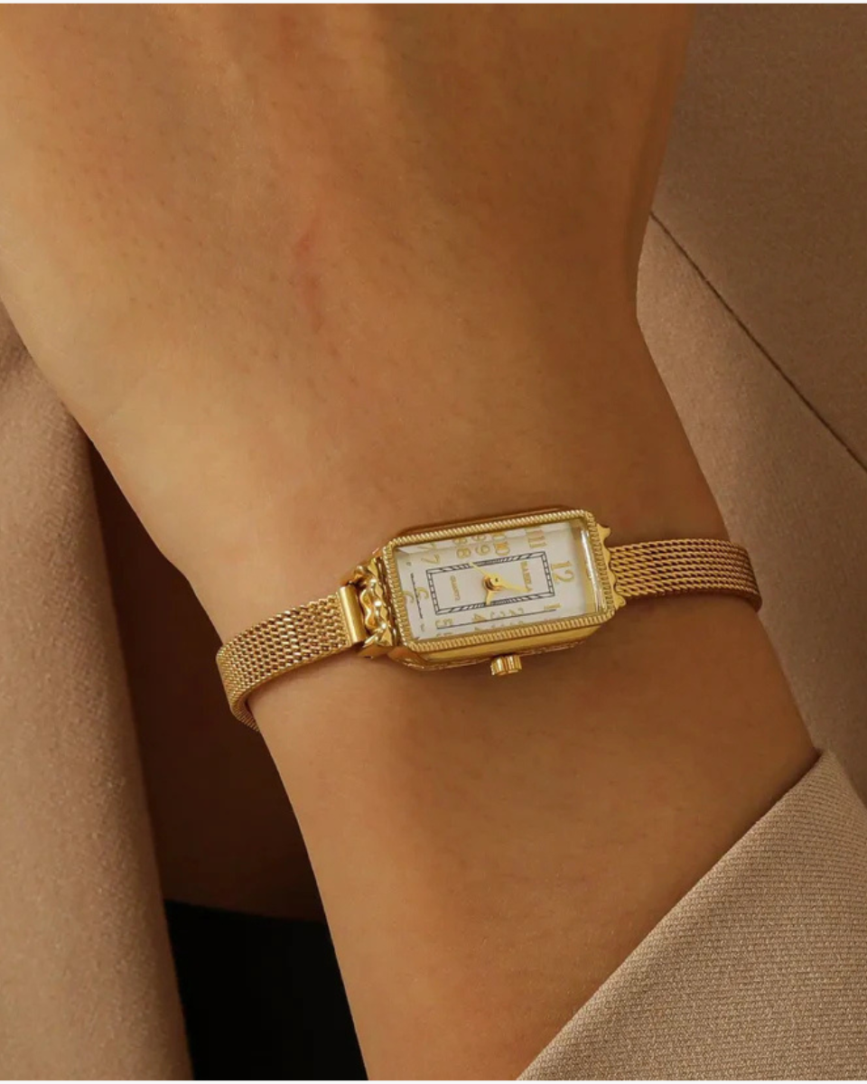 Fleur – Vintage-inspired – Mesh bracelet watch-15233937965429-Nancy & Mae Savannah