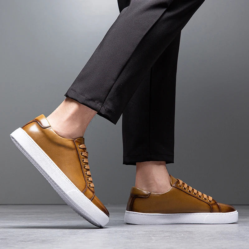 Francis - Men's Leather Sneaker-15553365967221-Mirella Fiore