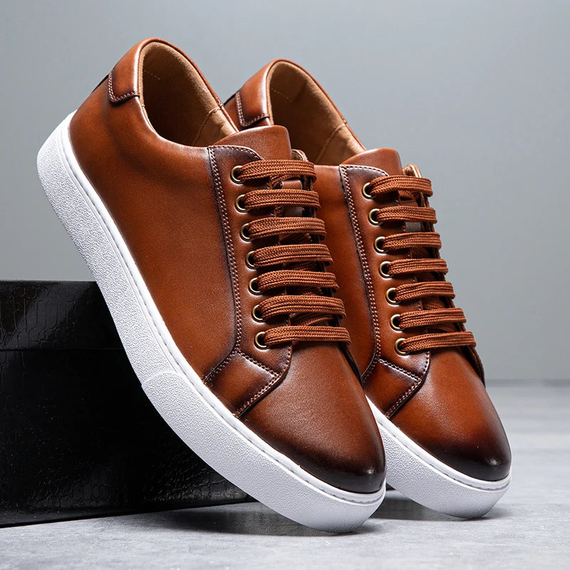 Francis - Men's Leather Sneaker-15553977778549-Nancy & Mae Savannah