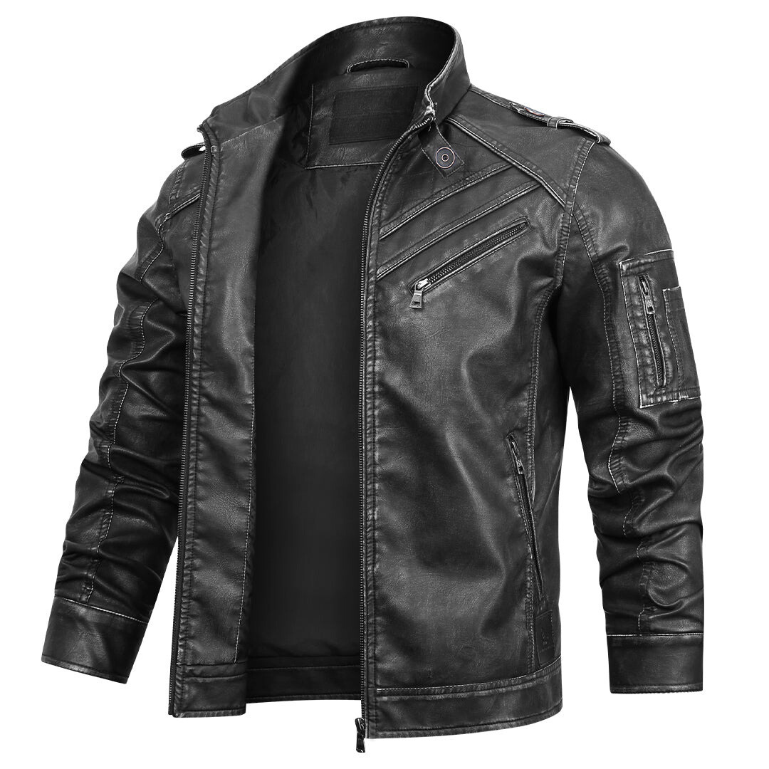 Franco - Classic Leather Jacket-15552079069557-Mirella Fiore