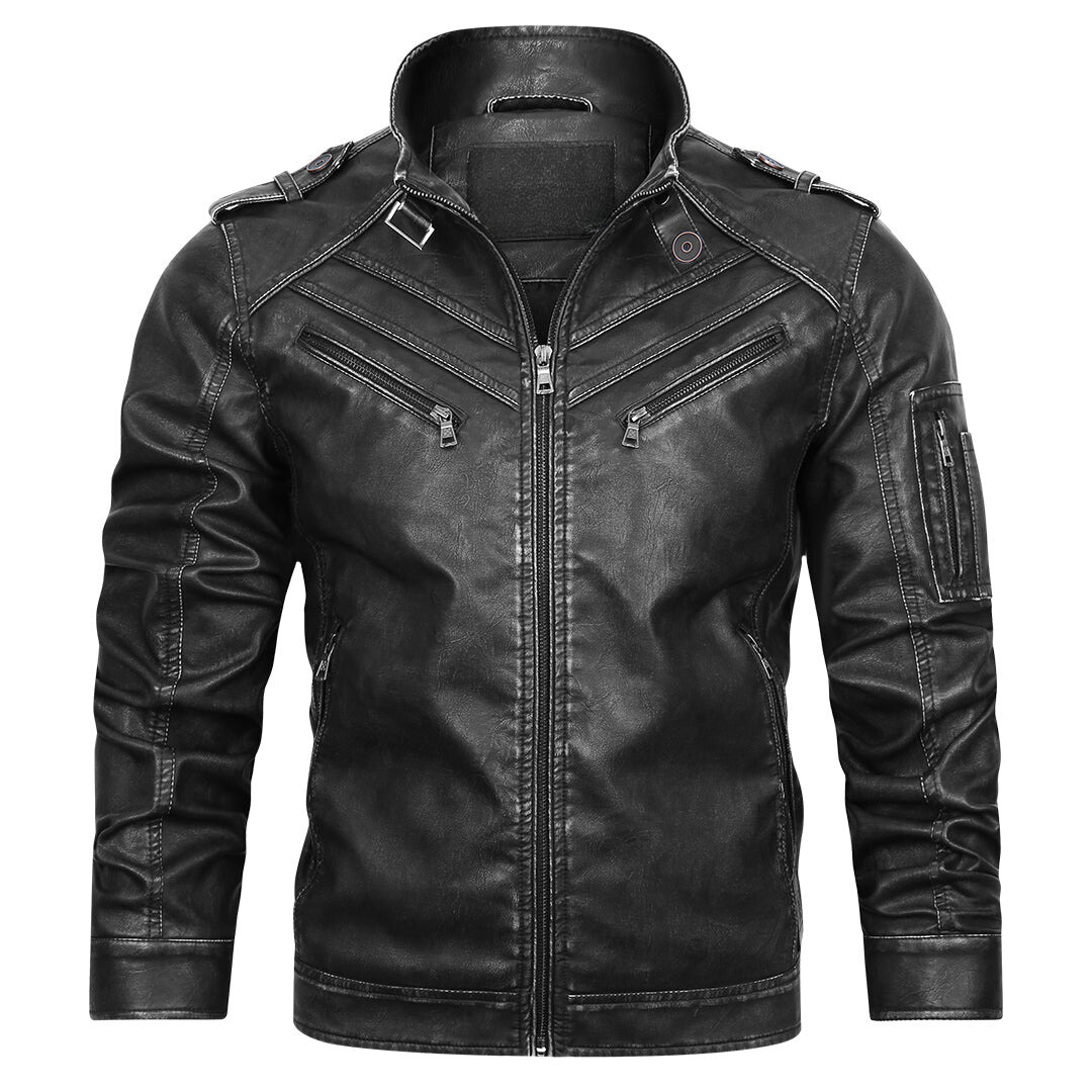 Franco - Classic Leather Jacket-15552079069557-Mirella Fiore
