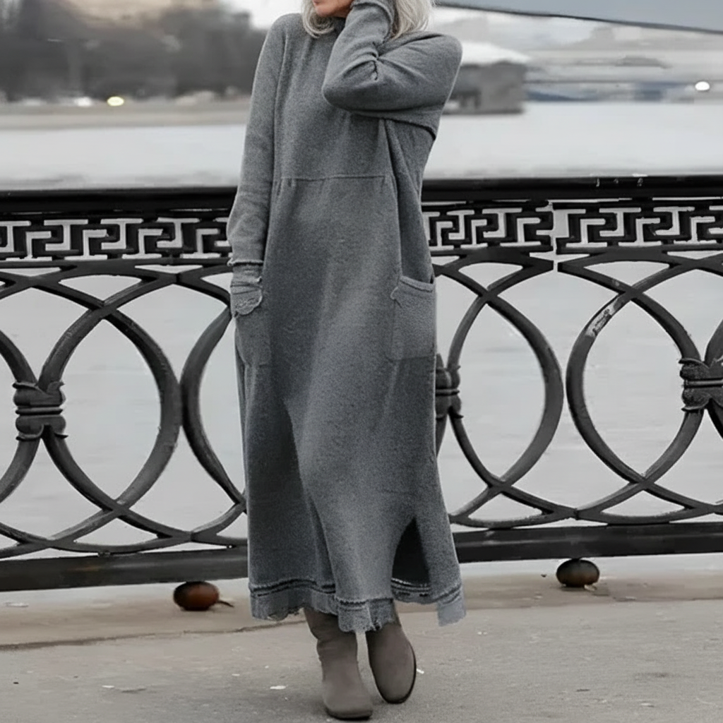GRETA - Comfortable Winter Dress-15519825396085-Mirella Fiore