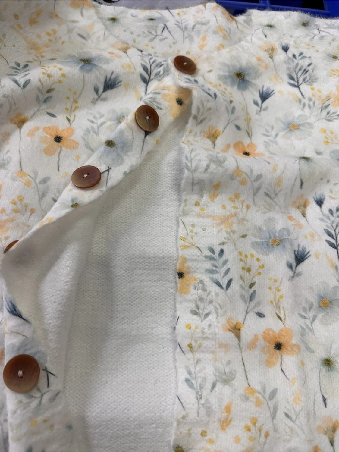 Gabriela - Lovely Meadows Floral Pattern Printed Buttoned Cardigan Sweater-15530556227957-Mirella Fiore