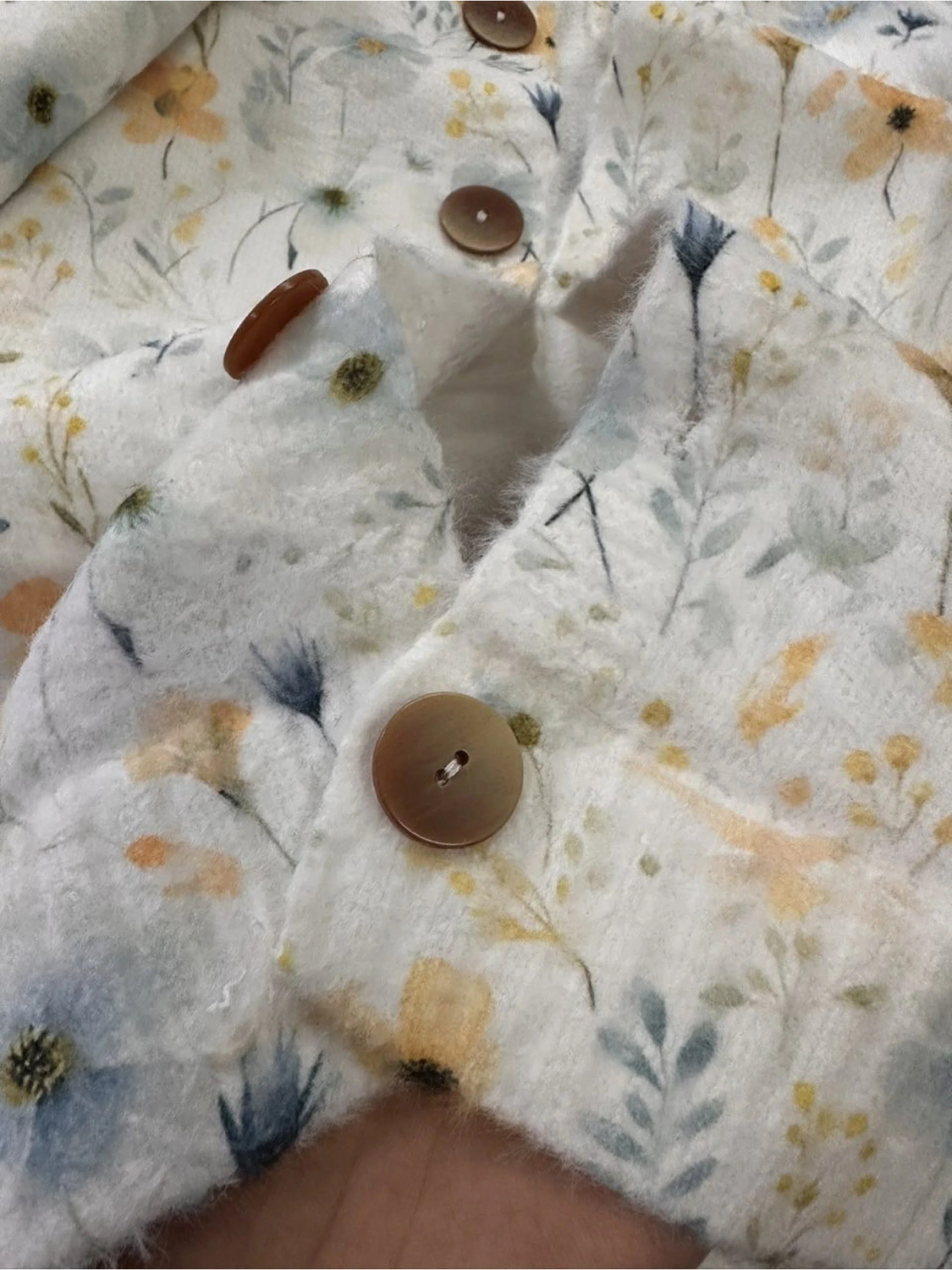 Gabriela - Lovely Meadows Floral Pattern Printed Buttoned Cardigan Sweater-15530556227957-Nancy & Mae Savannah