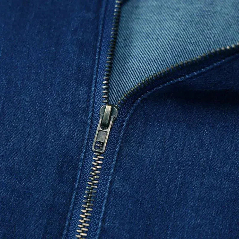 Gabrielle – V-neckline – Denim jumpsuit-15133676437877-Nancy & Mae Savannah