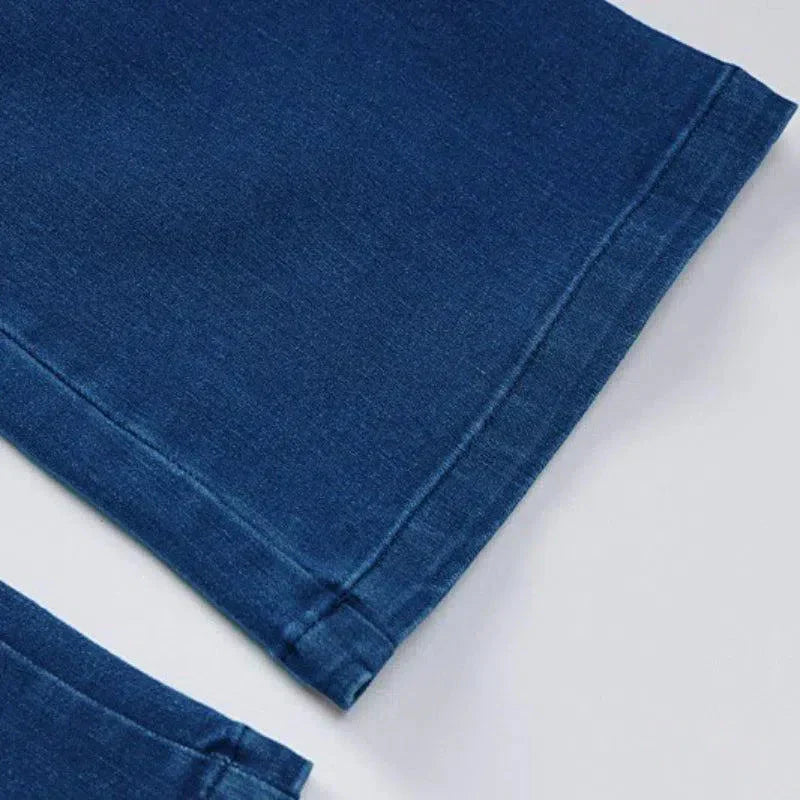 Gabrielle – V-neckline – Denim jumpsuit-15133676437877-Nancy & Mae Savannah