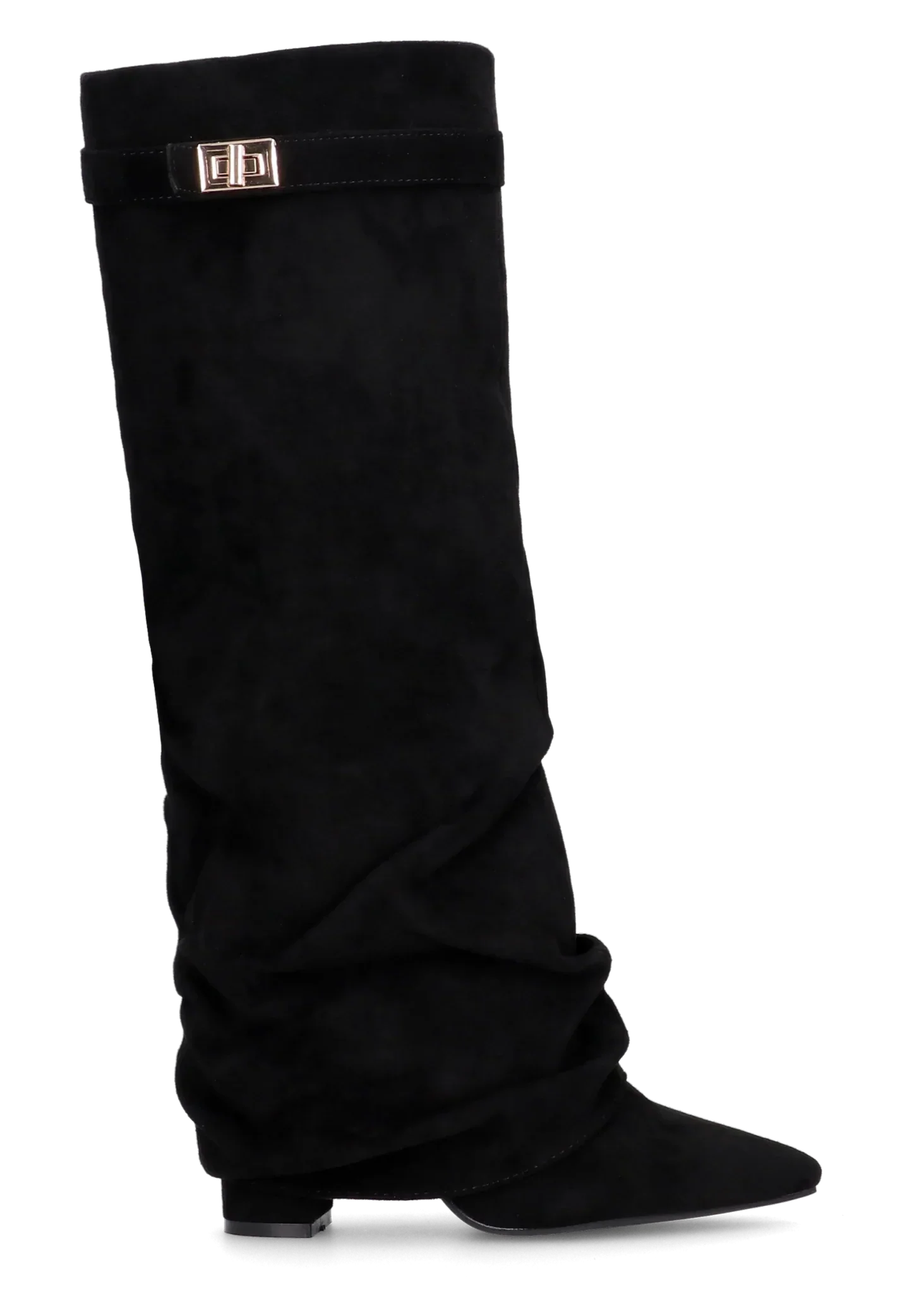 Genevieve - Slouchy Knee-High Suede Boots-15553347682677-Nancy & Mae Savannah