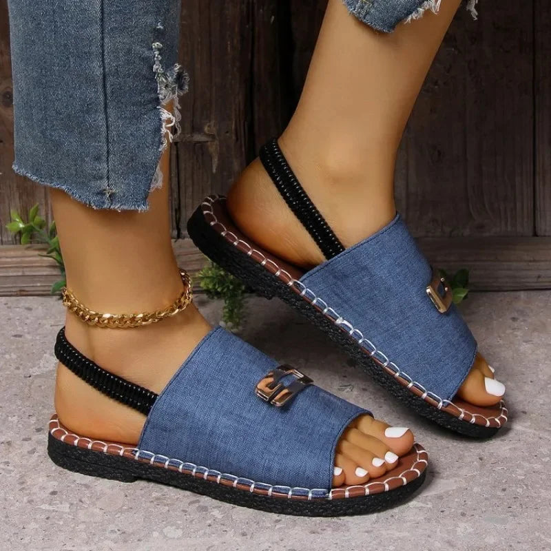 Gianna - Orthopedic Wedge Heel Sandals-15547823489397-Mirella Fiore