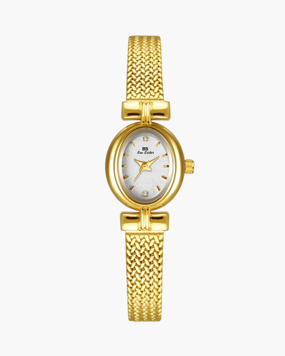 Gigi – Gold-plated mesh band – Vintage watch-15233937506677-Nancy & Mae Savannah