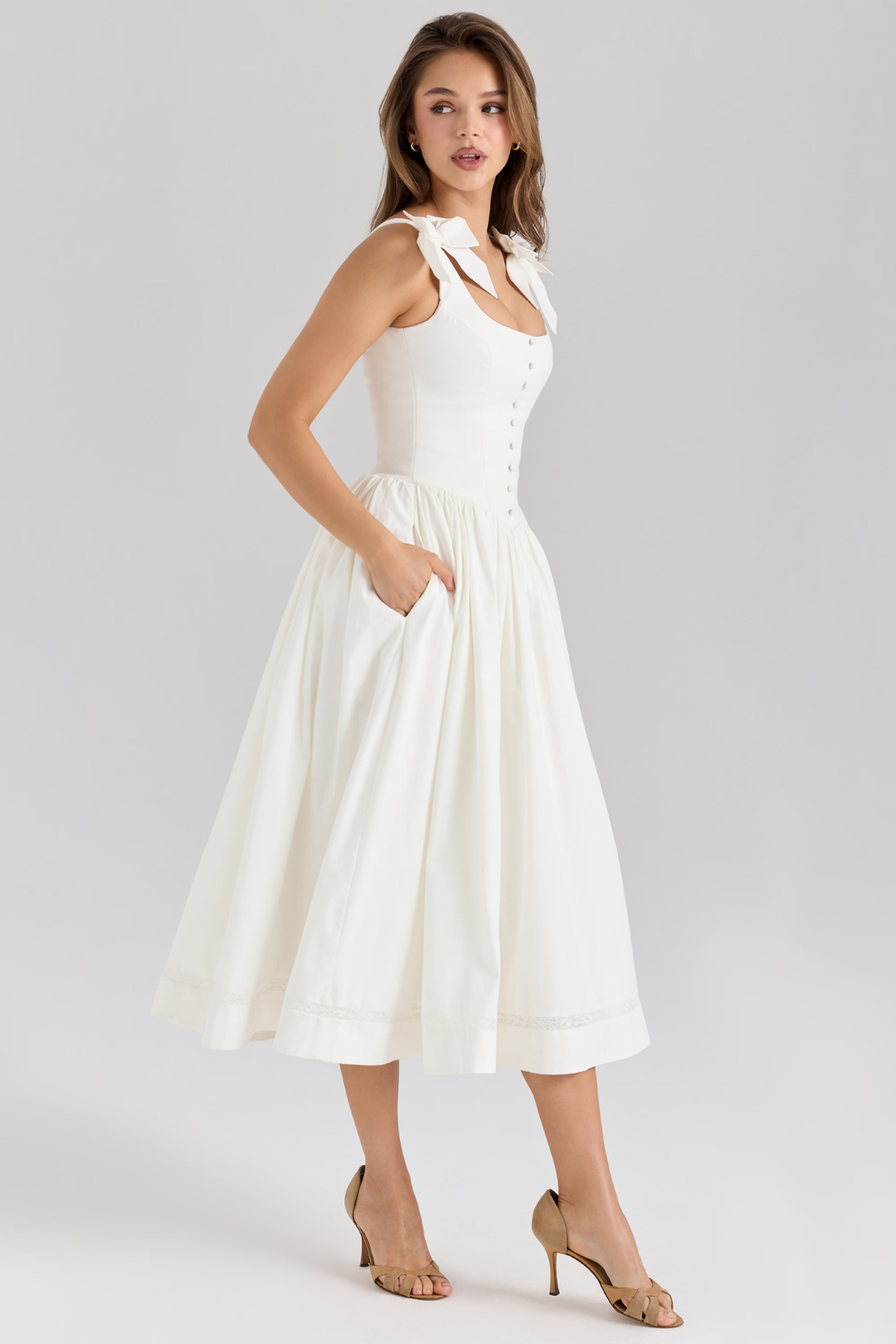 Giovanna – Bow detail – Midi dress-15223688528245-Mirella Fiore