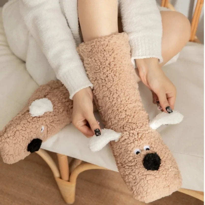 Greuvy - Bark & Snuggle Sherpa Socks-15553287389557-Mirella Fiore