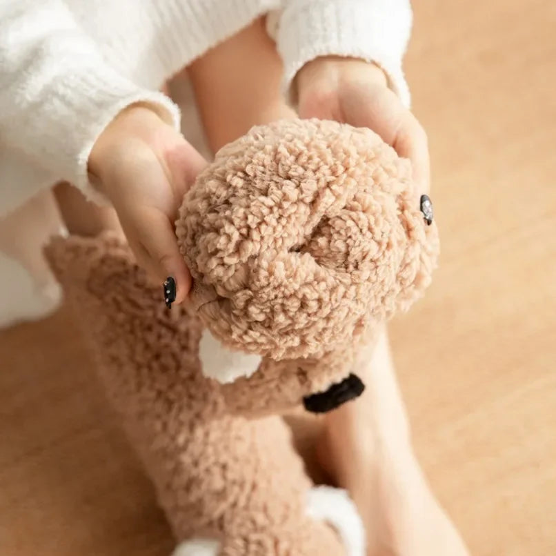 Greuvy - Bark & Snuggle Sherpa Socks-15553287389557-Nancy & Mae Savannah