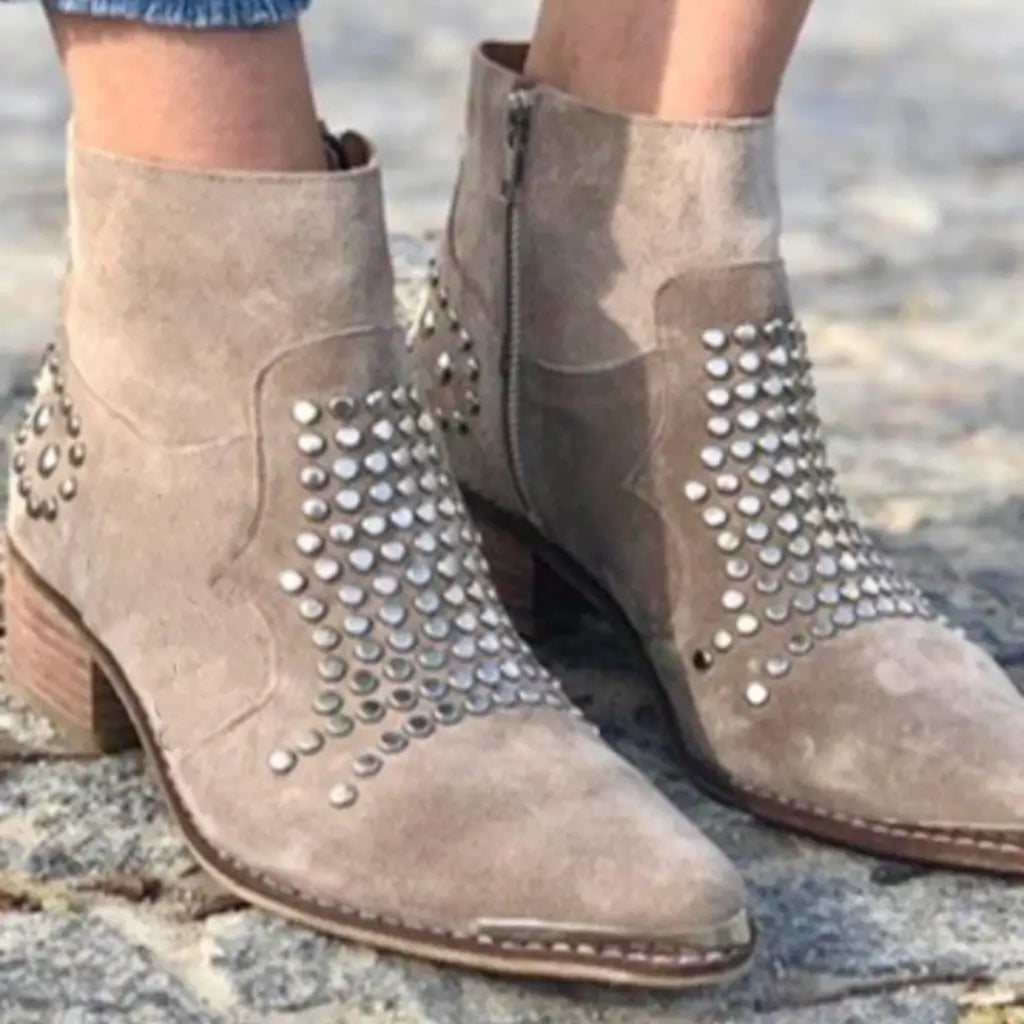 HELENA - ANKLE BOOTS WITH STUDS-15549131915637-Nancy & Mae Savannah