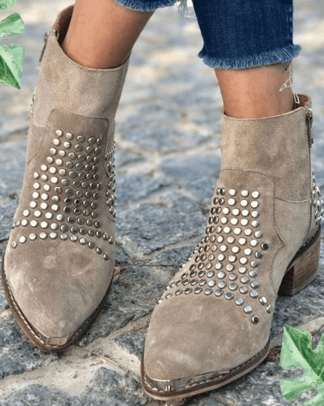 HELENA - ANKLE BOOTS WITH STUDS-15549131915637-Nancy & Mae Savannah