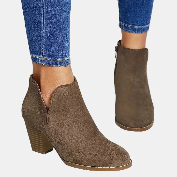 Hailey - Block Heel Ankle Boots-15520005423477-Mirella Fiore