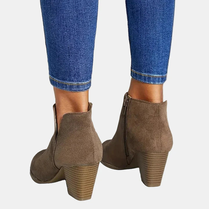 Hailey - Block Heel Ankle Boots-15520005423477-Mirella Fiore