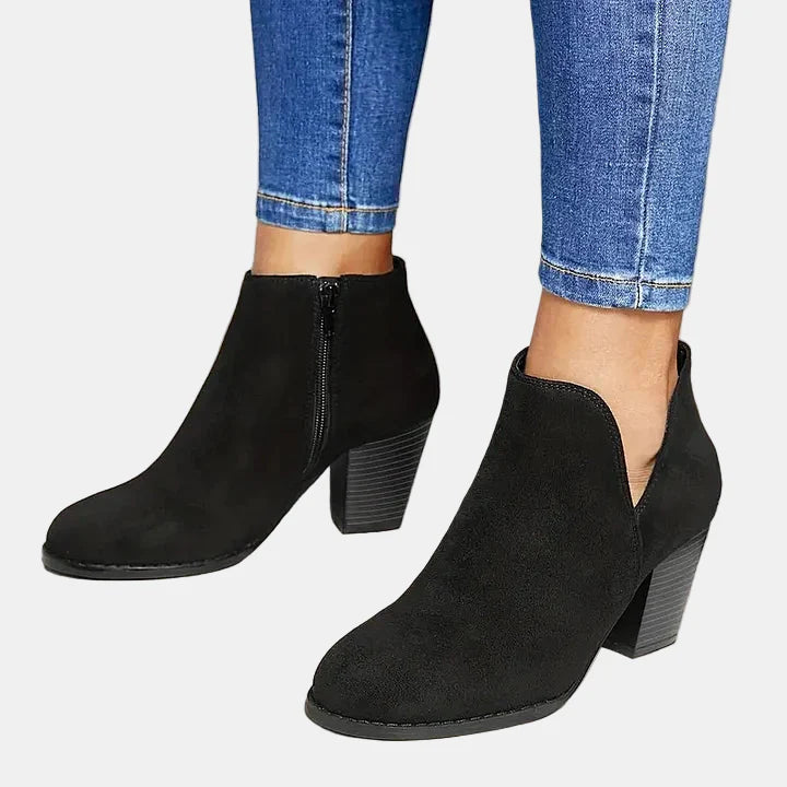 Hailey - Block Heel Ankle Boots-15520005423477-Mirella Fiore