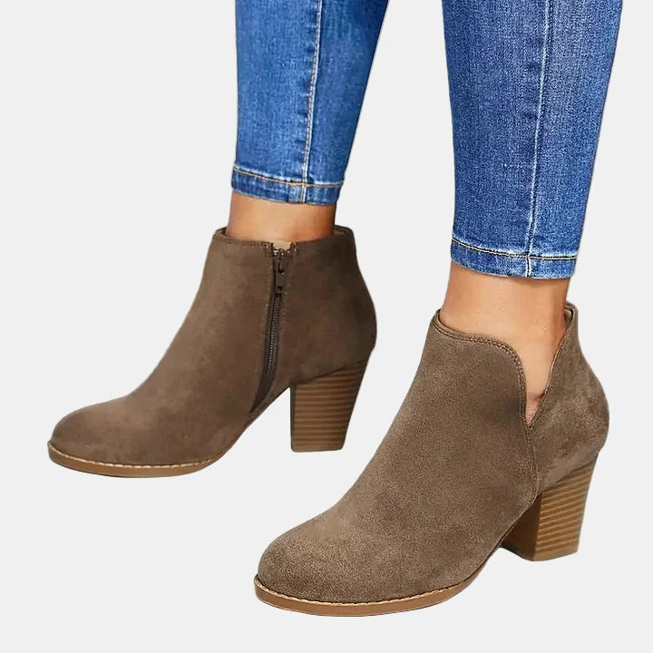 Hailey - Block Heel Ankle Boots-15520005423477-Mirella Fiore