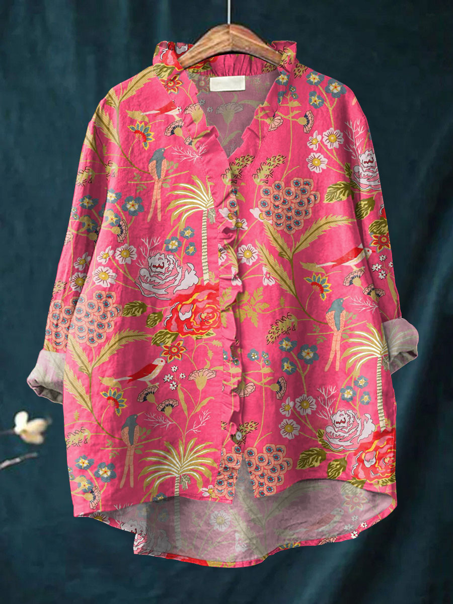 Hanna - Elegant Bloom Blouse-15542206431605-Mirella Fiore