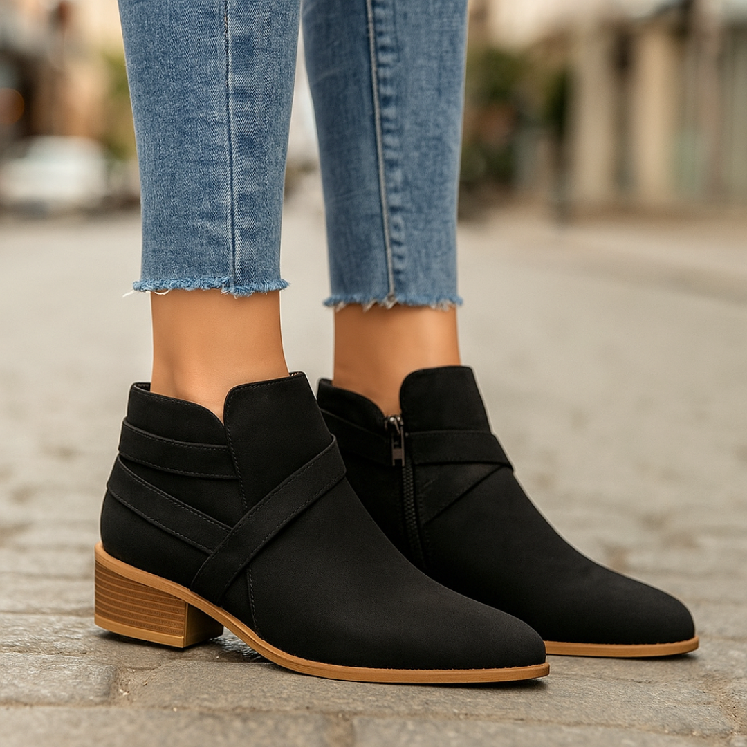 Harper - Lane Cross Strap Boots-15553287618933-Mirella Fiore