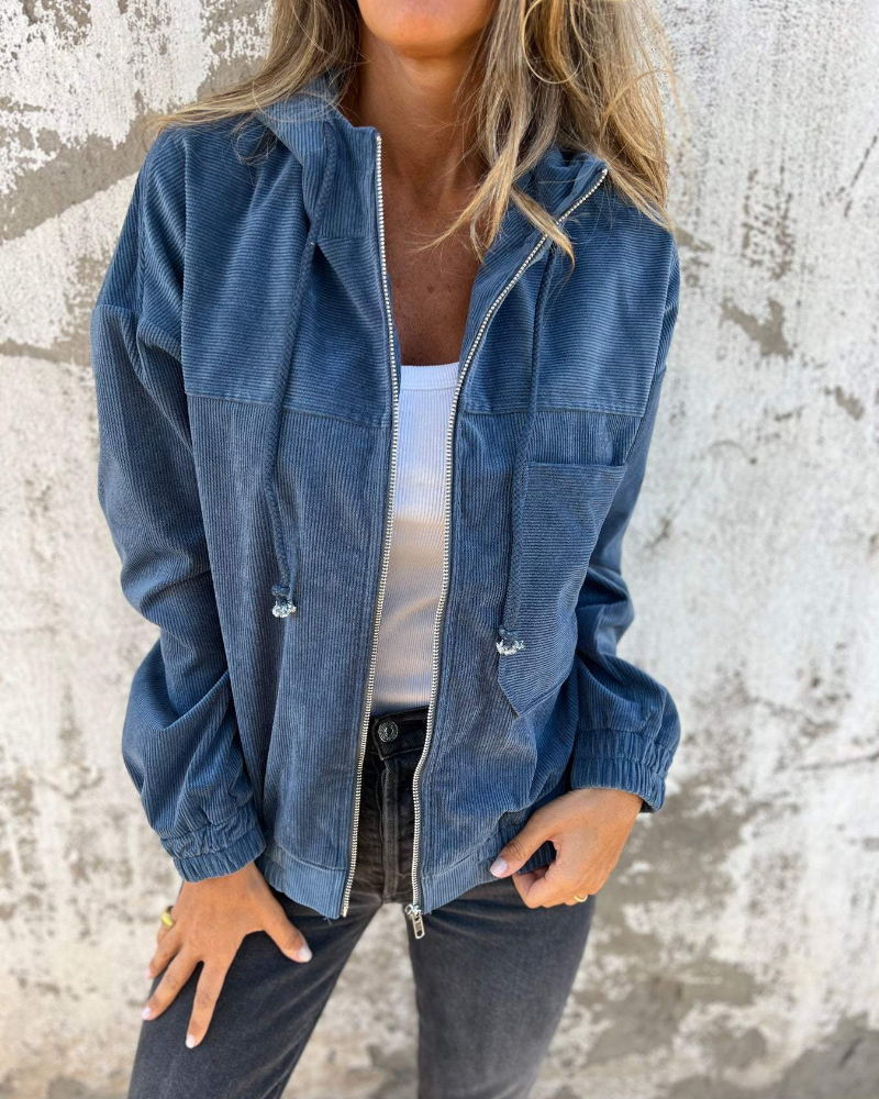 Harper - Women’s Corduroy Button-Up Jacket-15550918984053-Mirella Fiore