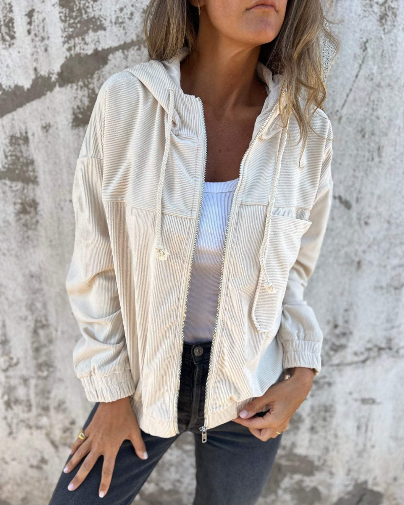 Harper - Women’s Corduroy Button-Up Jacket-15550918984053-Mirella Fiore