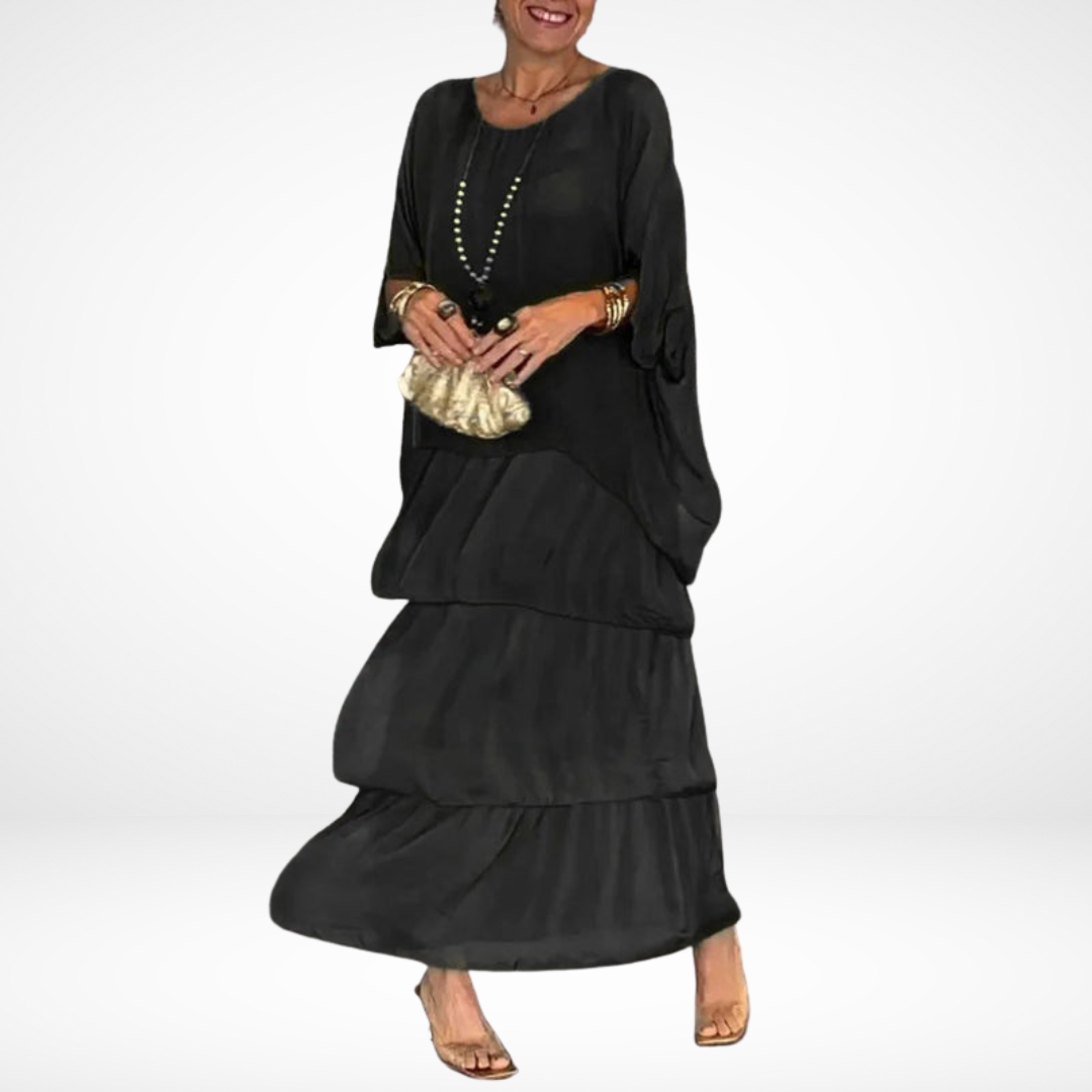 Hylda - Artistic Loose Maxi Dress-15553262059893-Mirella Fiore