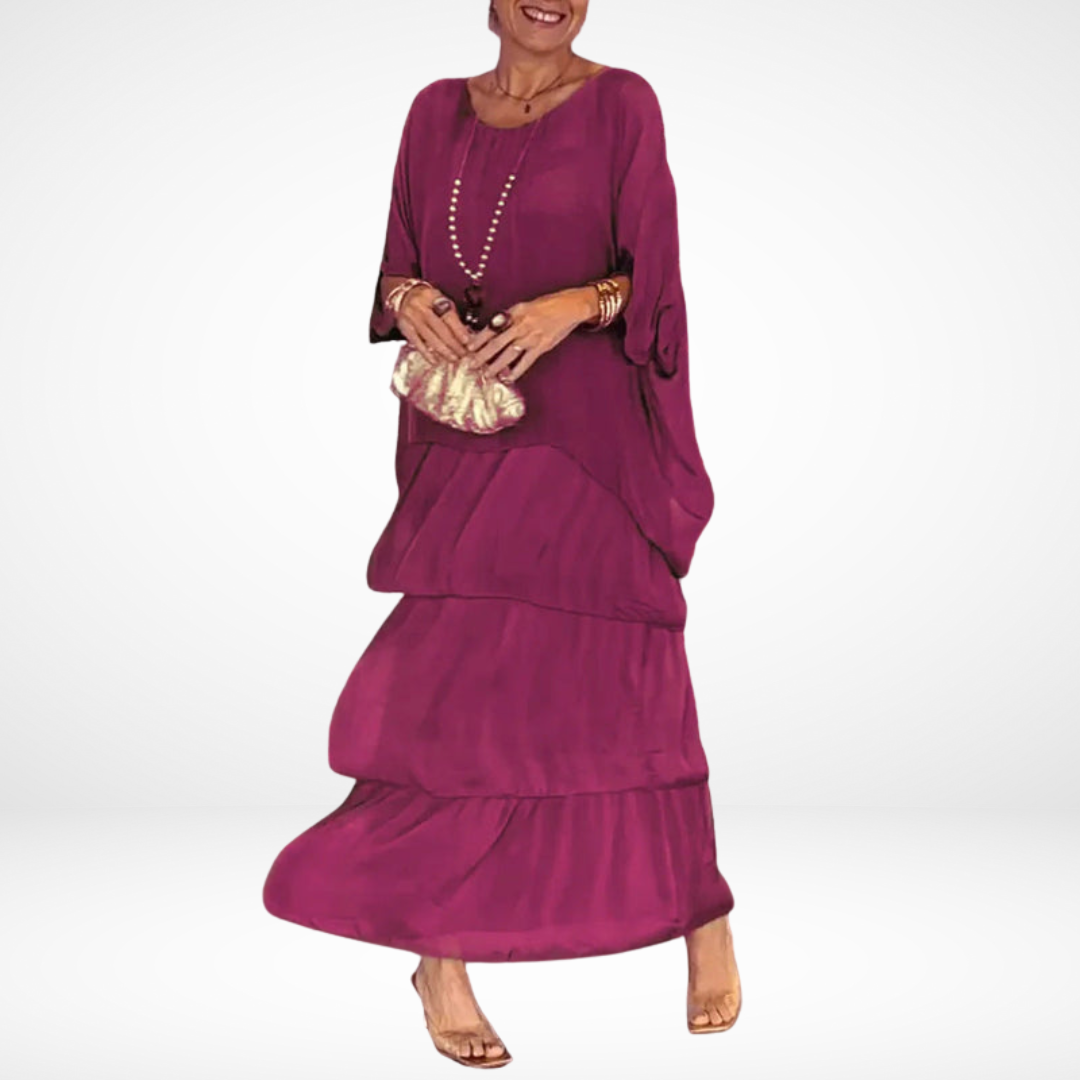 Hylda - Artistic Loose Maxi Dress-15553262059893-Mirella Fiore