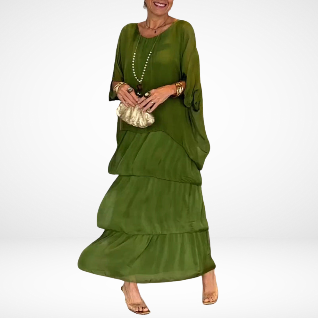 Hylda - Artistic Loose Maxi Dress-15553262059893-Mirella Fiore