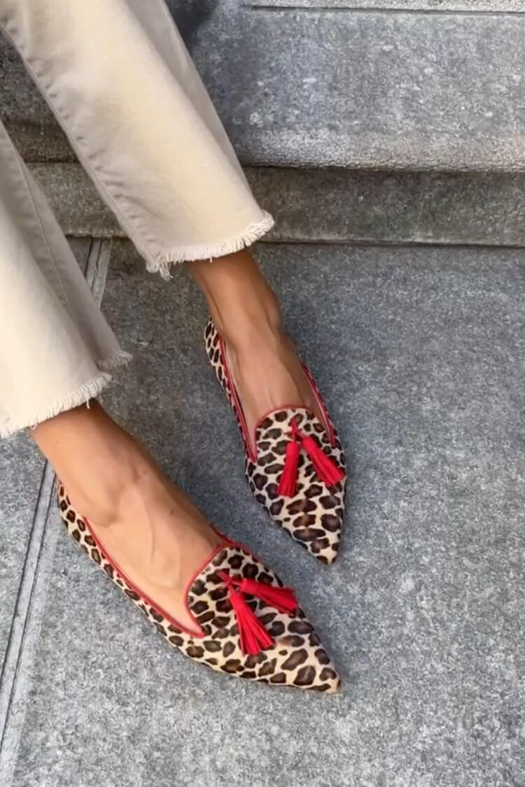 IMOGEN - POINTED LOAFER WITH RED TASSELS-15549131882869-Mirella Fiore