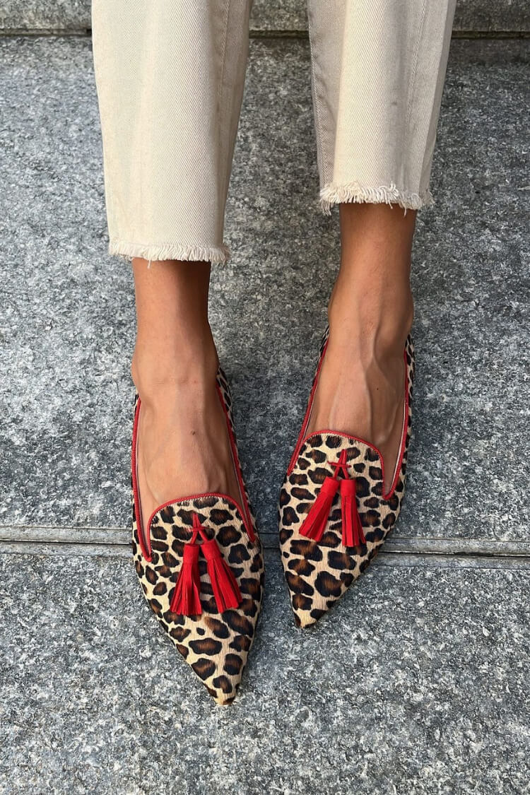 IMOGEN - POINTED LOAFER WITH RED TASSELS-15549131882869-Mirella Fiore