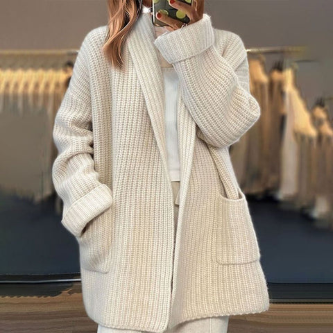 IRENE - Knitted Cardigan in Wool Blend-15519825461621-Mirella Fiore