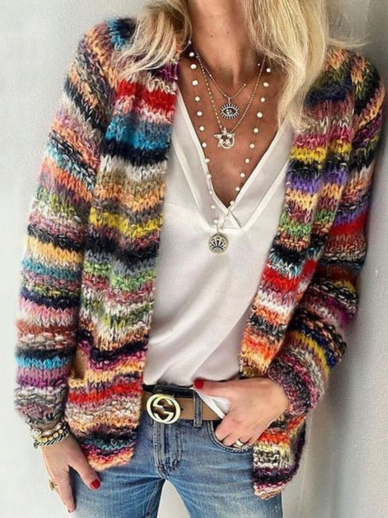 ISA - VIBRANT LAYERS CARDIGAN-15549013590389-Mirella Fiore