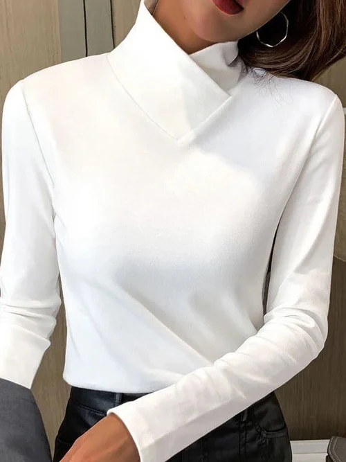 ISALINE - Top with Asymmetric Collar-15519827394933-Mirella Fiore