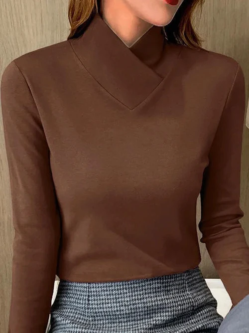 ISALINE - Top with Asymmetric Collar-15519827394933-Mirella Fiore