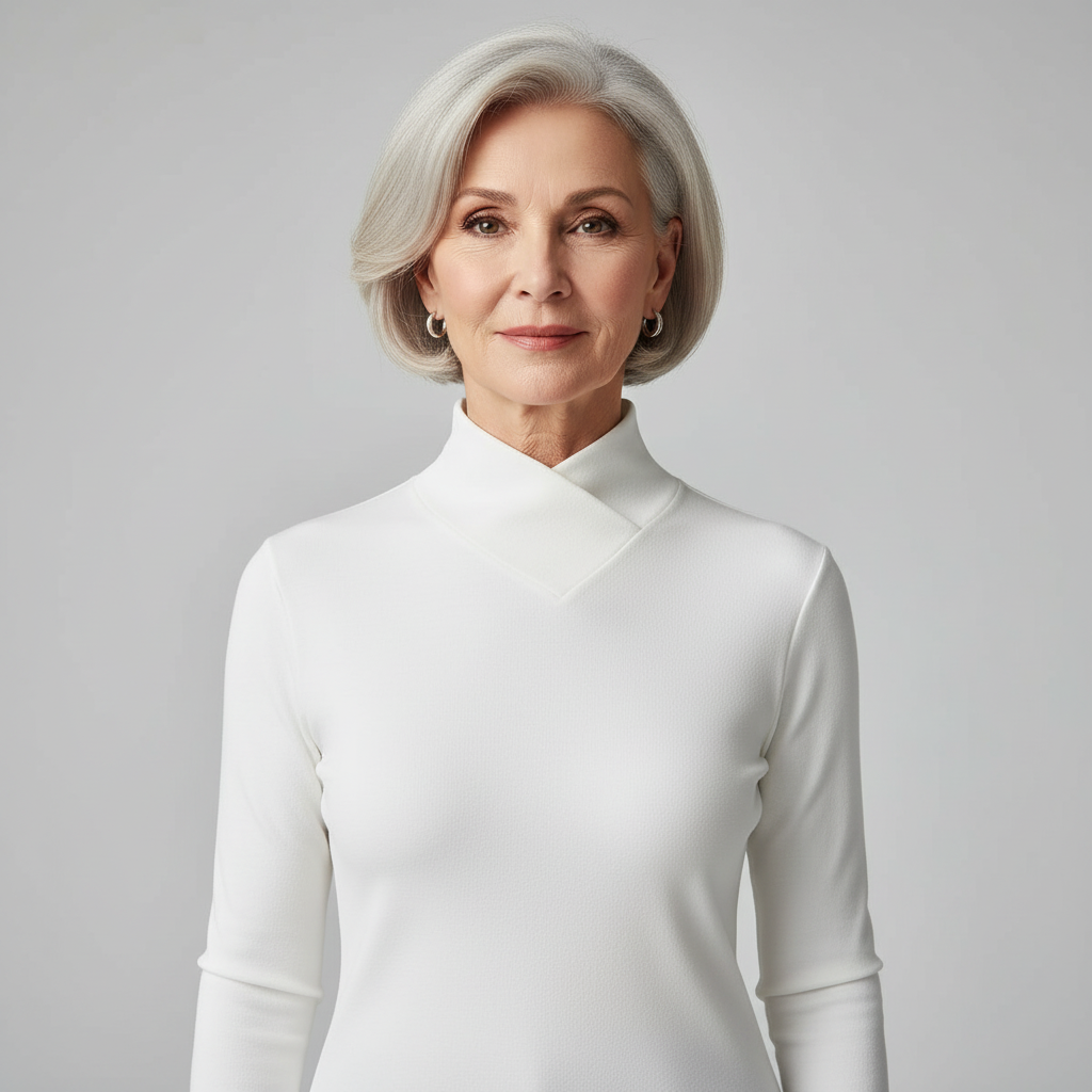 ISALINE - Top with Asymmetric Collar-15519827394933-Nancy & Mae Savannah