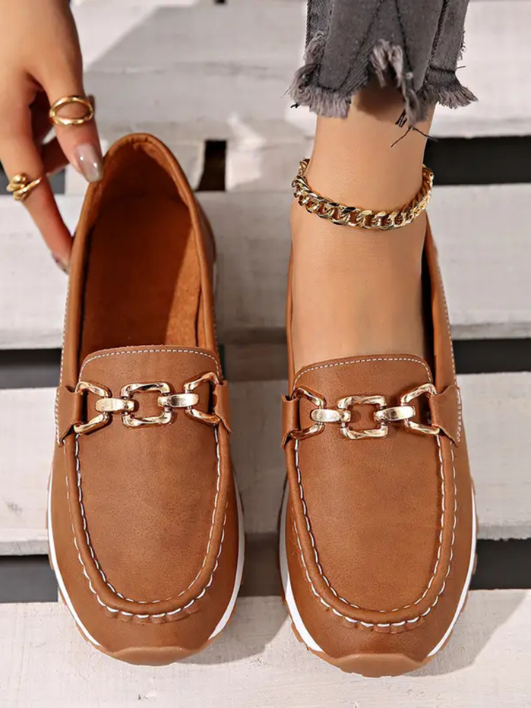 ISLA - CHAIN DETAIL LOAFERS-15549013164405-Mirella Fiore