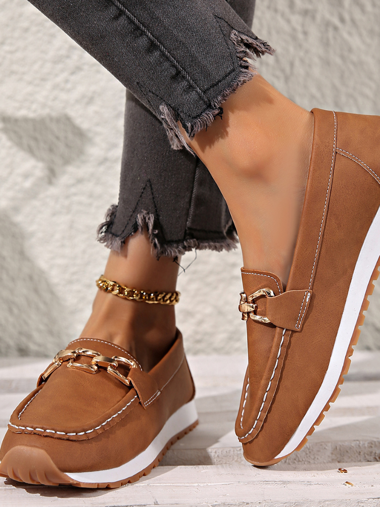 ISLA - CHAIN DETAIL LOAFERS-15549013164405-Mirella Fiore