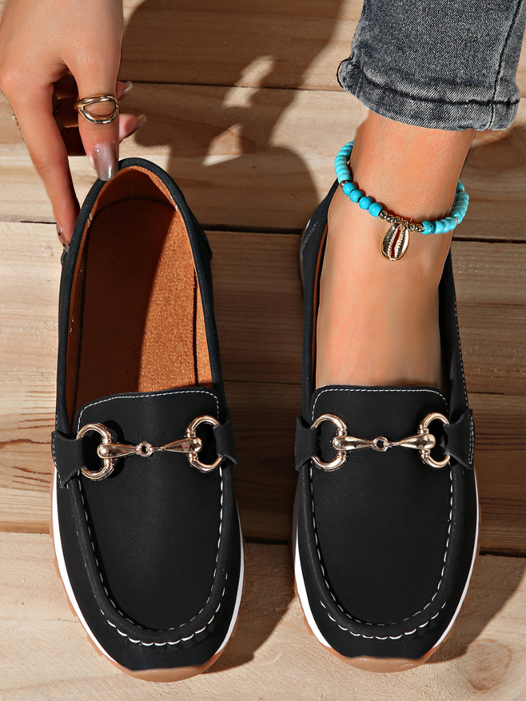 ISLA - CHAIN DETAIL LOAFERS-15549013164405-Mirella Fiore