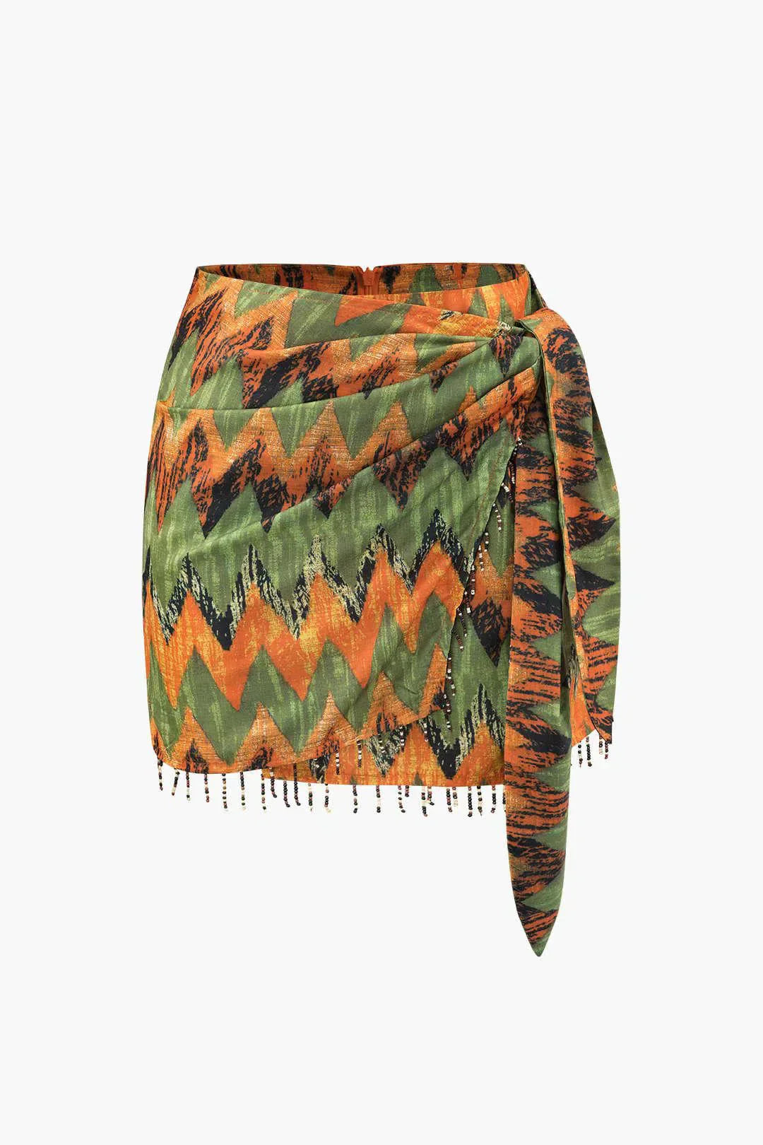 Ida – Unique design – Printed knot mini skirt-15133711335797-Nancy & Mae Savannah