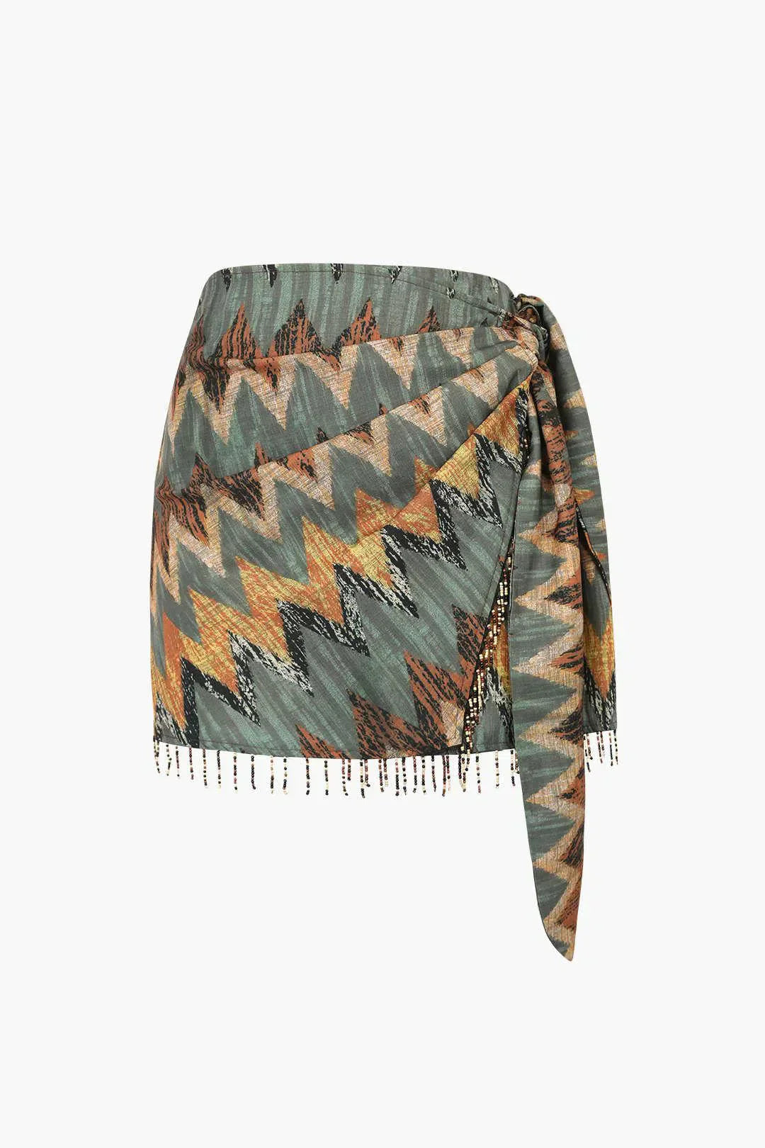 Ida – Unique design – Printed knot mini skirt-15133711335797-Nancy & Mae Savannah