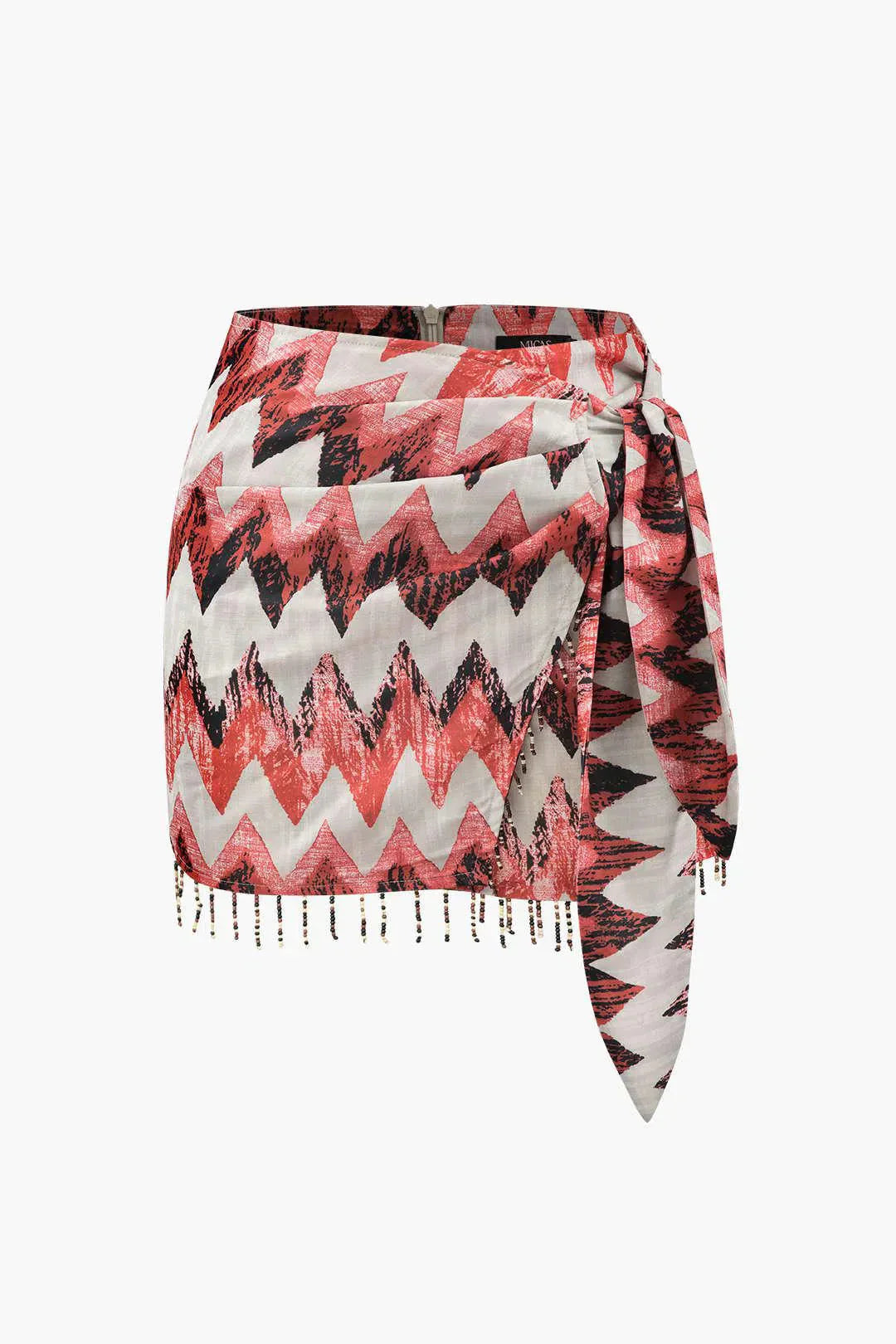 Ida – Unique design – Printed knot mini skirt-15133711335797-Nancy & Mae Savannah