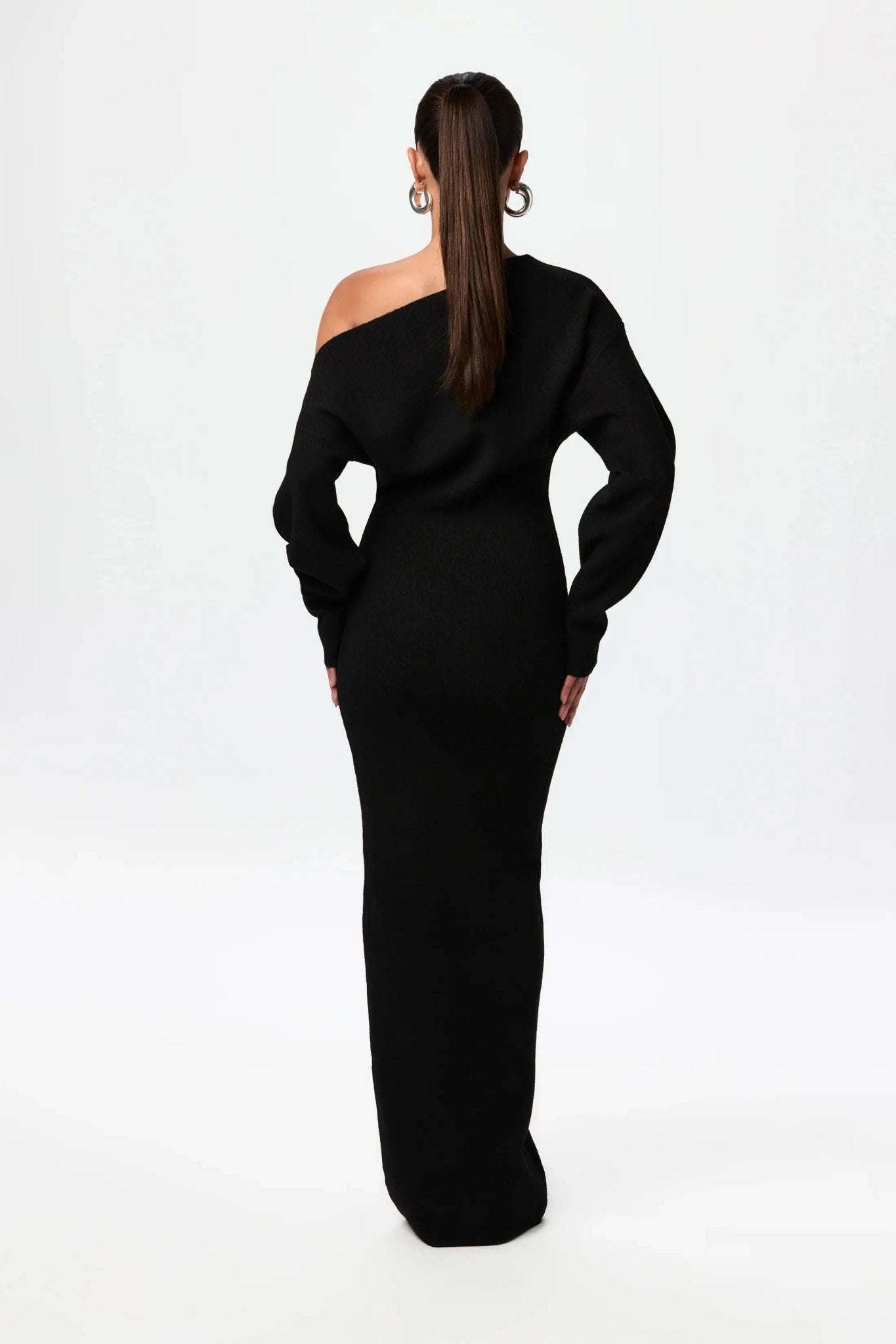Irene – Off-shoulder draped – Sweater dress-15353220694389-Mirella Fiore