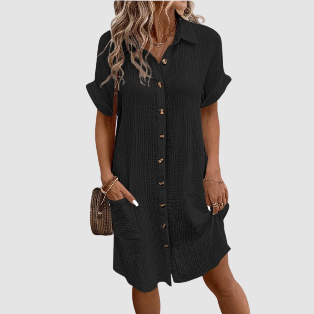 Iris - Relaxed Fit Dress-15553262616949-Mirella Fiore