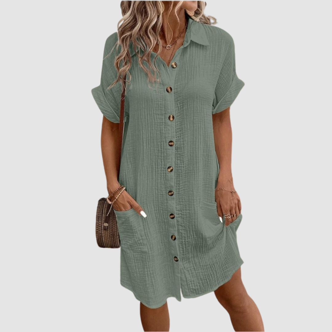 Iris - Relaxed Fit Dress-15553262616949-Mirella Fiore