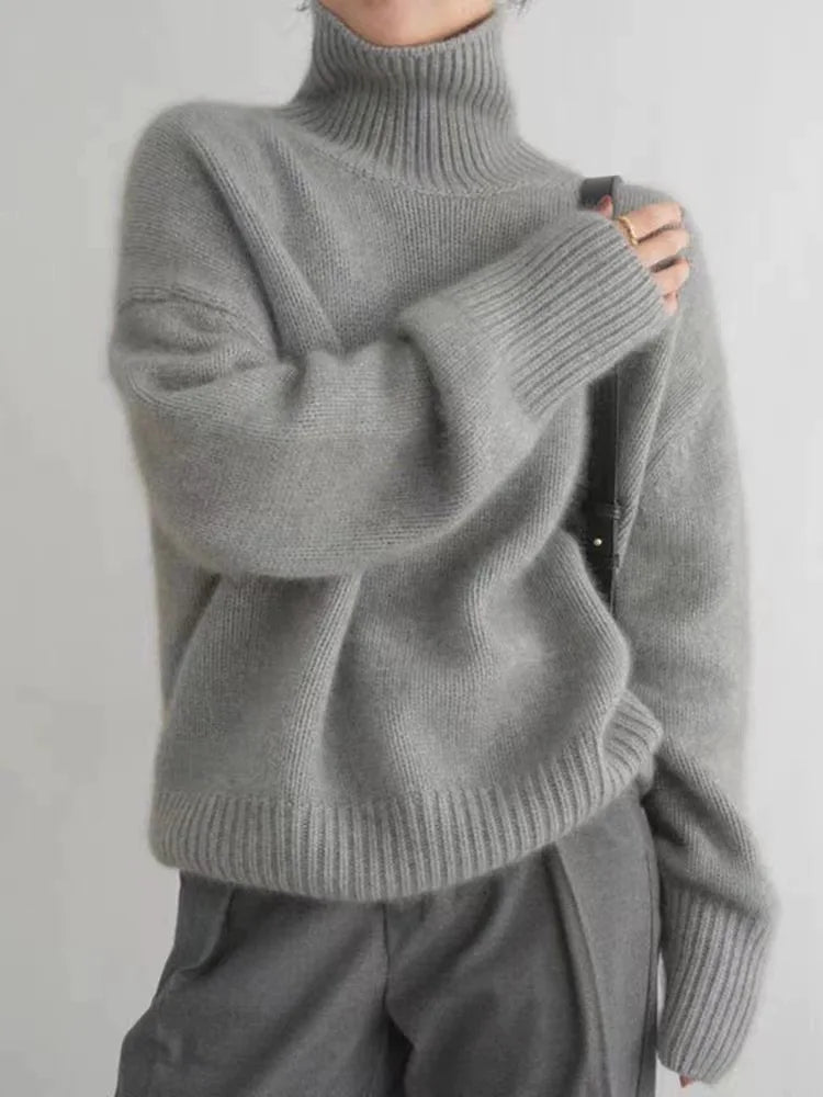 Isabella - High Collar Sweater-15550696456565-Mirella Fiore