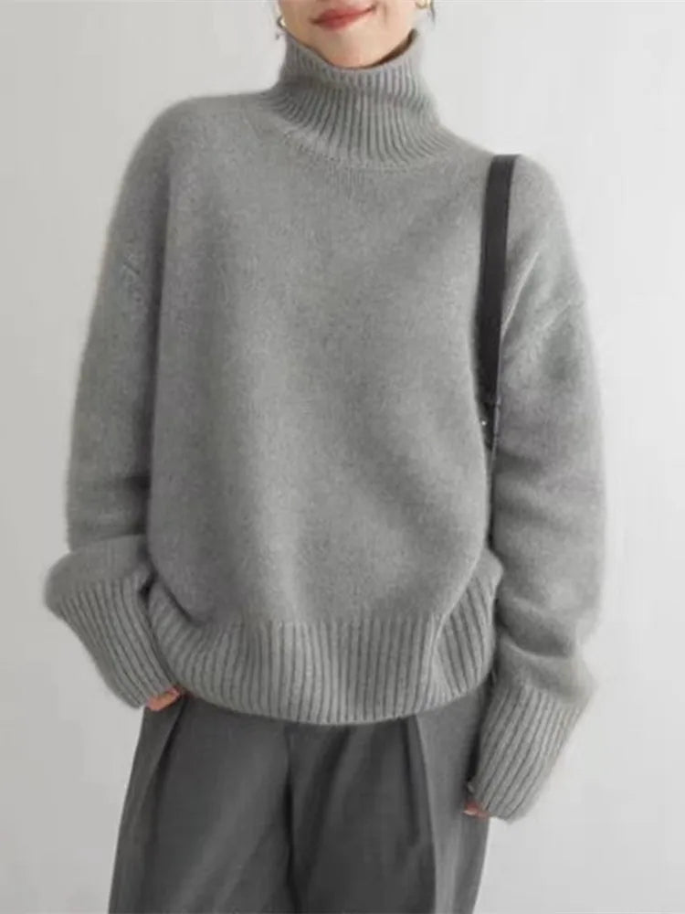 Isabella - High Collar Sweater-15550696456565-Mirella Fiore