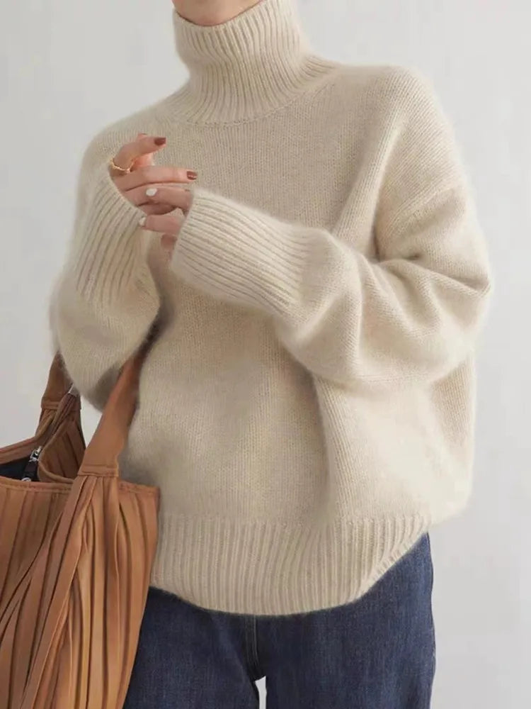 Isabella - High Collar Sweater-15550696456565-Mirella Fiore