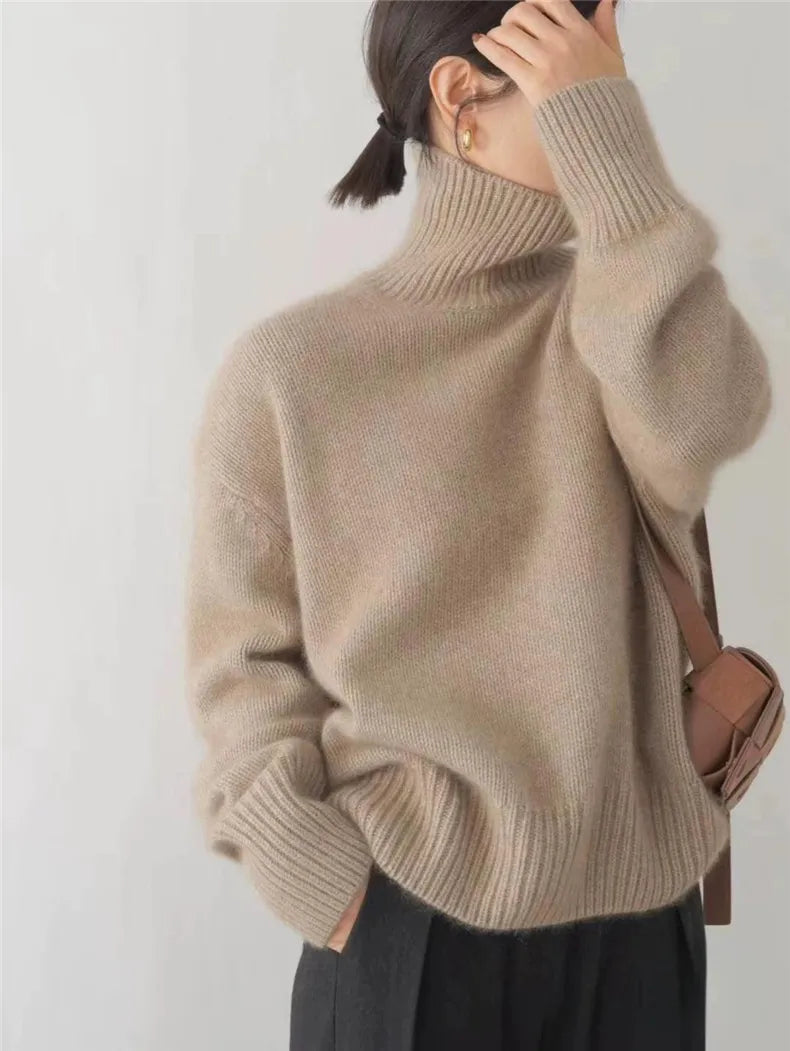 Isabella - High Collar Sweater-15550696456565-Nancy & Mae Savannah