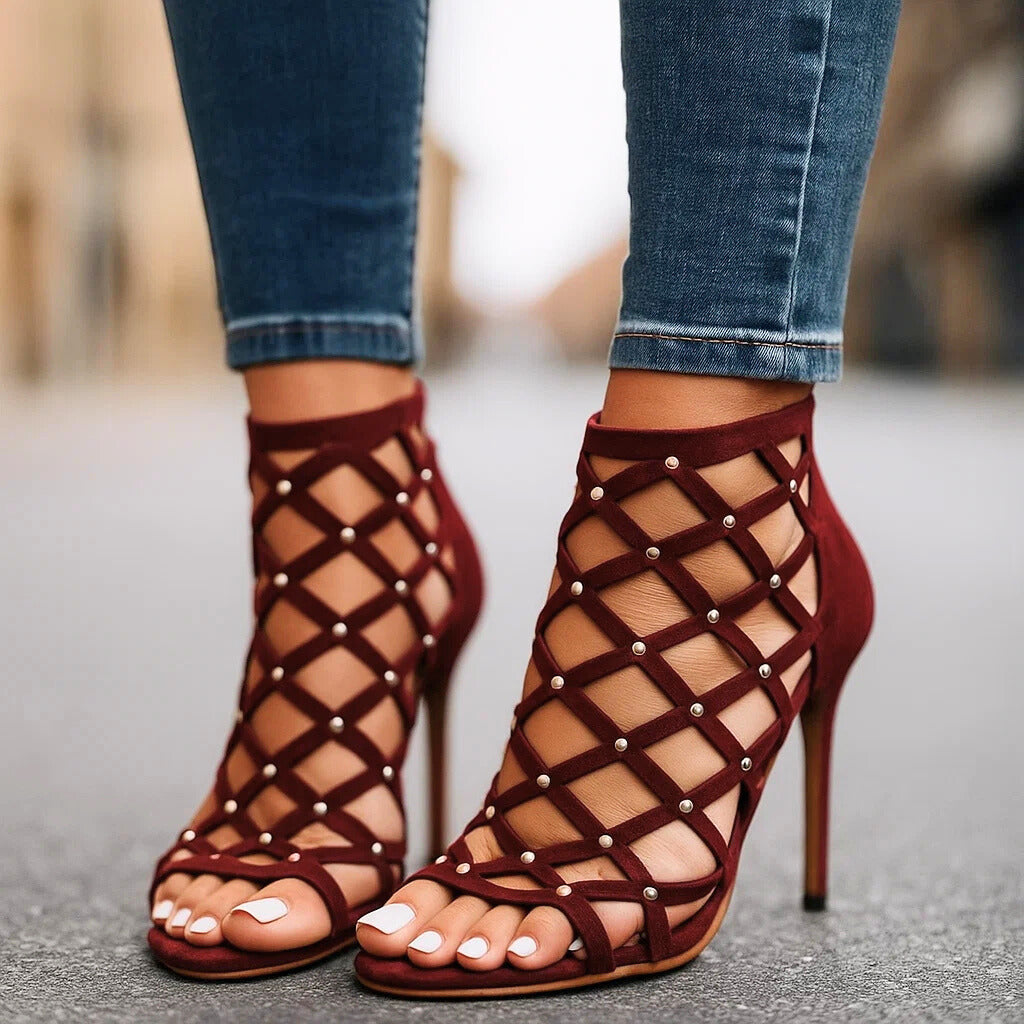 JADA - LAMORE STUDDED HEELS-15560637907317-Nancy & Mae Savannah